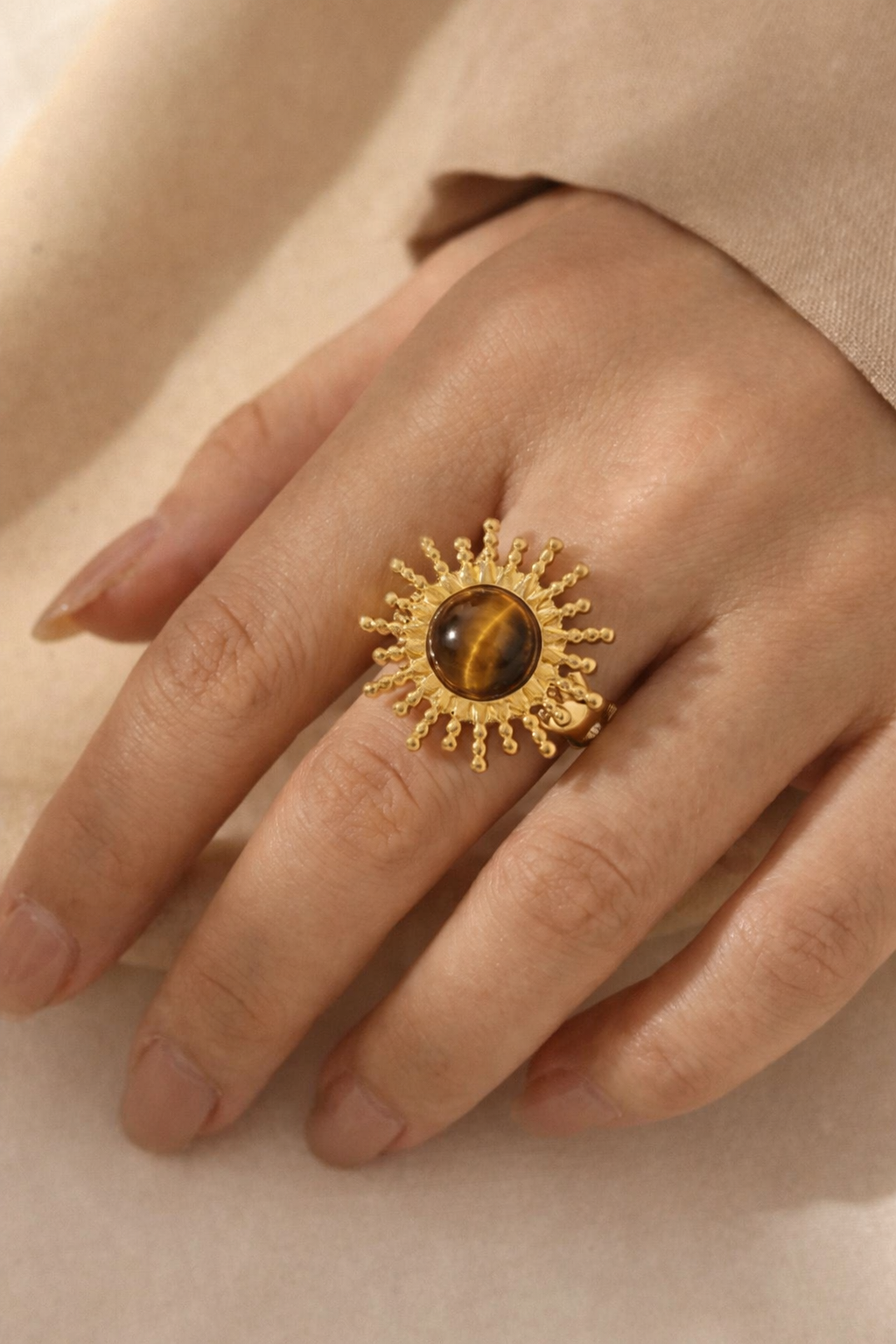 Solara Sunstone Gold Ring