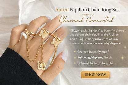 Auren Papillon Chain Ring Set