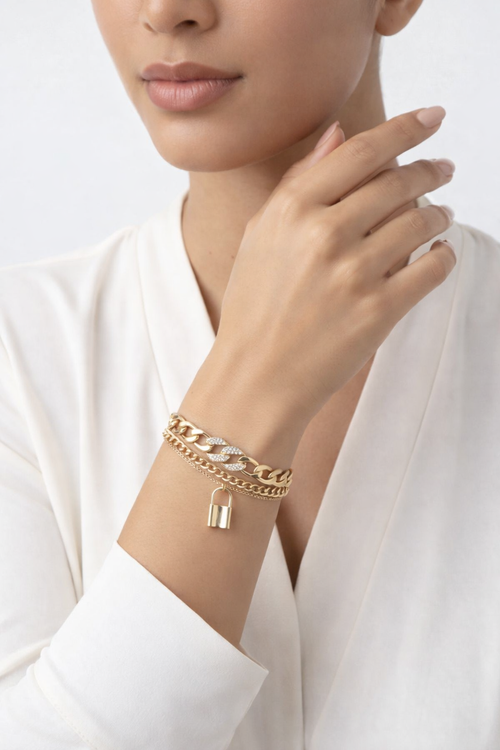 Luxe Lock™ Layered Gold Bracelet