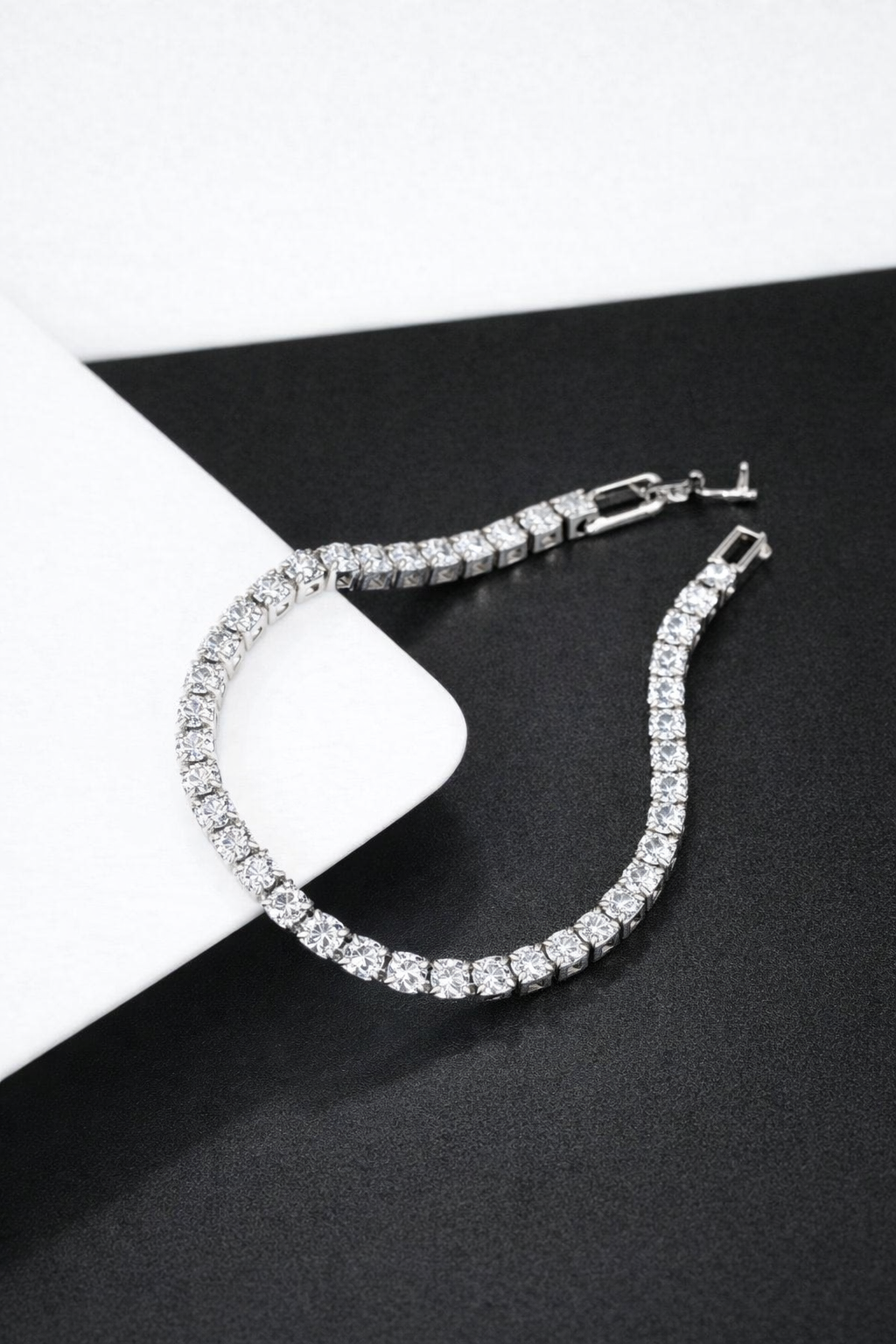 S925 Sterling Silver Tennis Bracelet Simulated Diamond CZ Gift