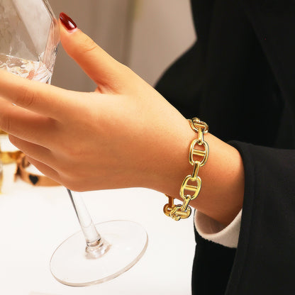 Monaco Bold Link Gold Bracelet