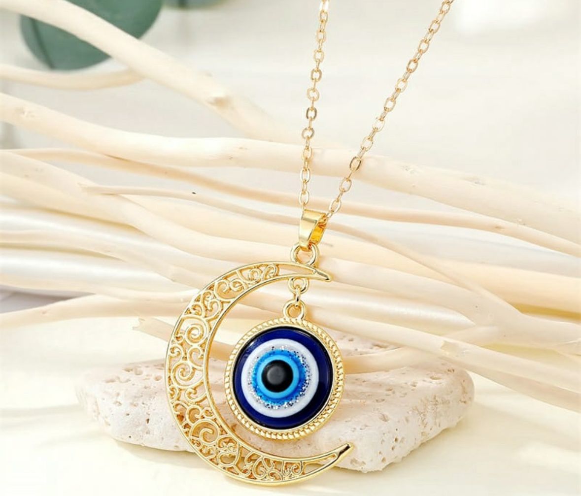 Auren Nazar Moon Pendant