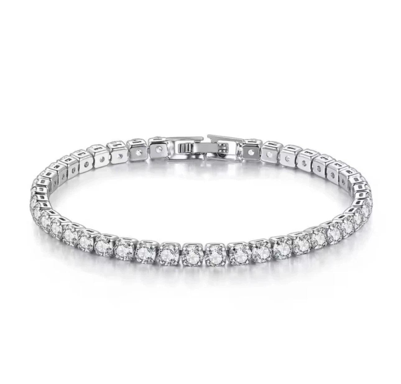 S925 Sterling Silver Tennis Bracelet Simulated Diamond CZ Gift