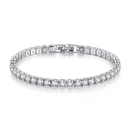 S925 Sterling Silver Tennis Bracelet Simulated Diamond CZ Gift