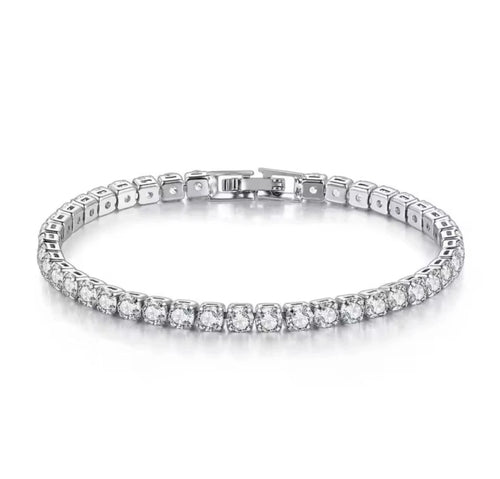 S925 Sterling Silver Tennis Bracelet Simulated Diamond CZ Gift