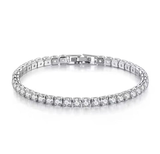 S925 Sterling Silver Tennis Bracelet Simulated Diamond CZ Gift